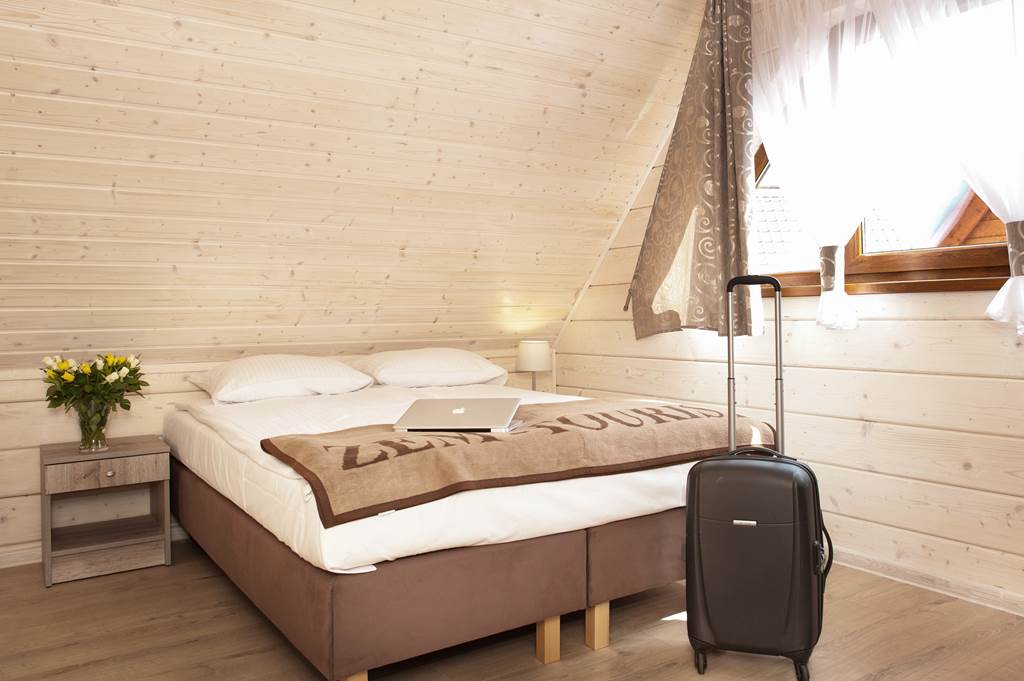Domki drewniane sypialnia